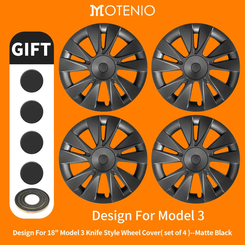 4PCS Design For TESLA Model 3 2026-2026 18 Inch Arachnid Style Wheel Cover Hubcaps Cap Only For Model 3 Wheel Cover Accessories