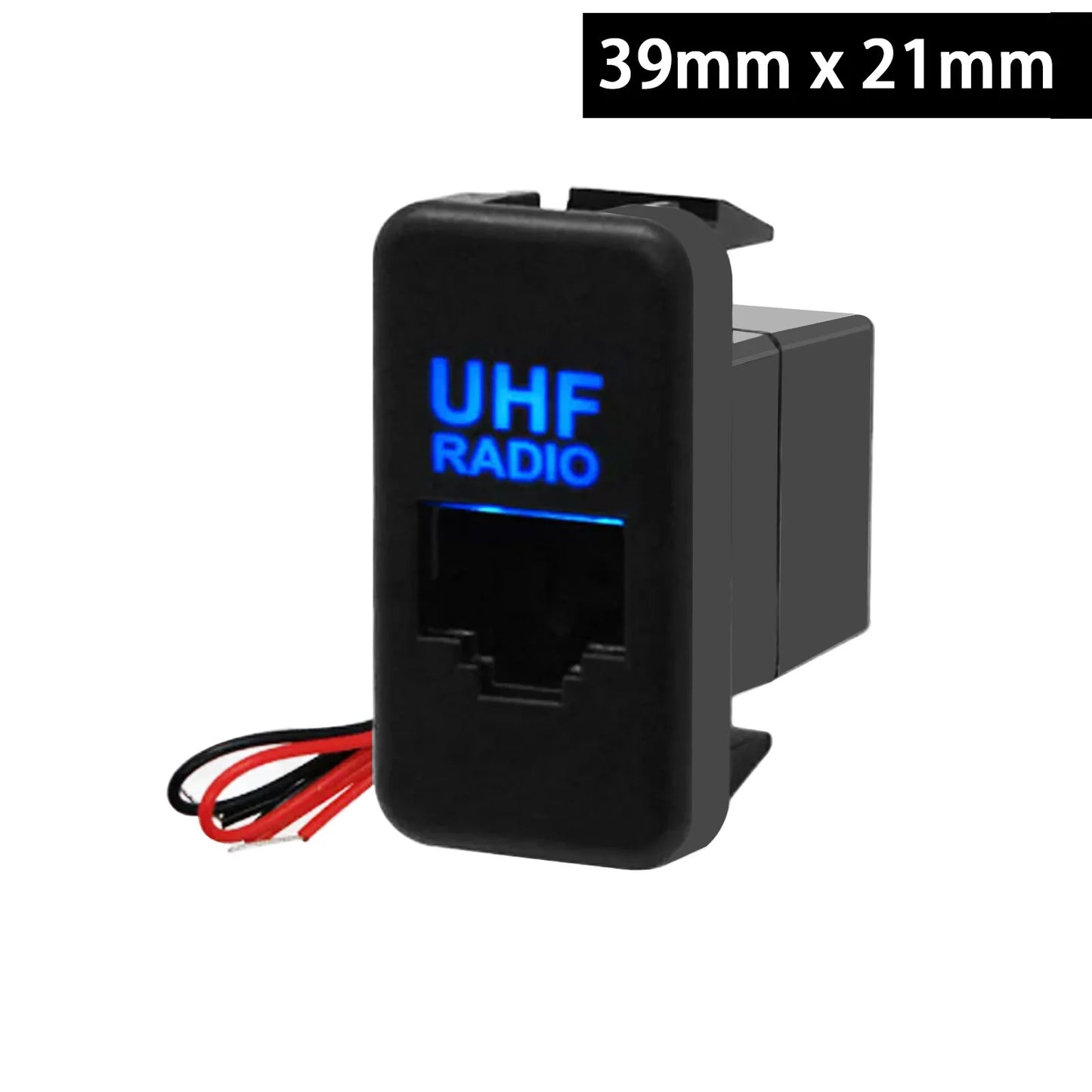 Car UHF Radio RJ45 Blue LED Pass Though Type Switch Panel Socket Replacement for Toyota RAV4 Hilux PRADO Landcruiser PRADO