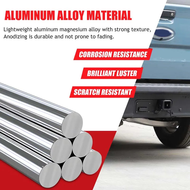 Rear Bumper Cover Plate Trailer Side Dust Cover Black Aluminum Alloy for Ford Maverick 2022 -2025 4/7-Pin Connector Hitch