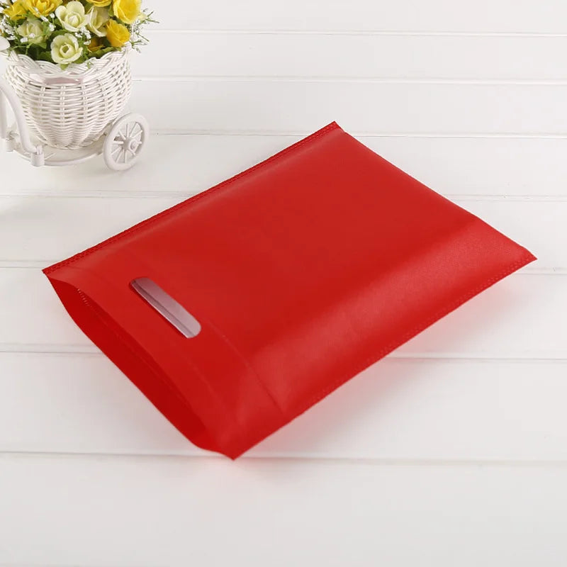 50pieces Nonwoven Storage Bags Eco-friendly and Reusable Nonwoven Shopping Bags Gifts Promotional Tote Bags