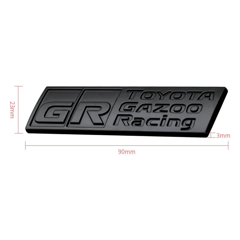 3D Metal GR Logo Car Emblem Stickers Decor Rear Tail Body Decals For Toyota GR Sport Yaris Corolla Hilux Supra C-HR Accessories