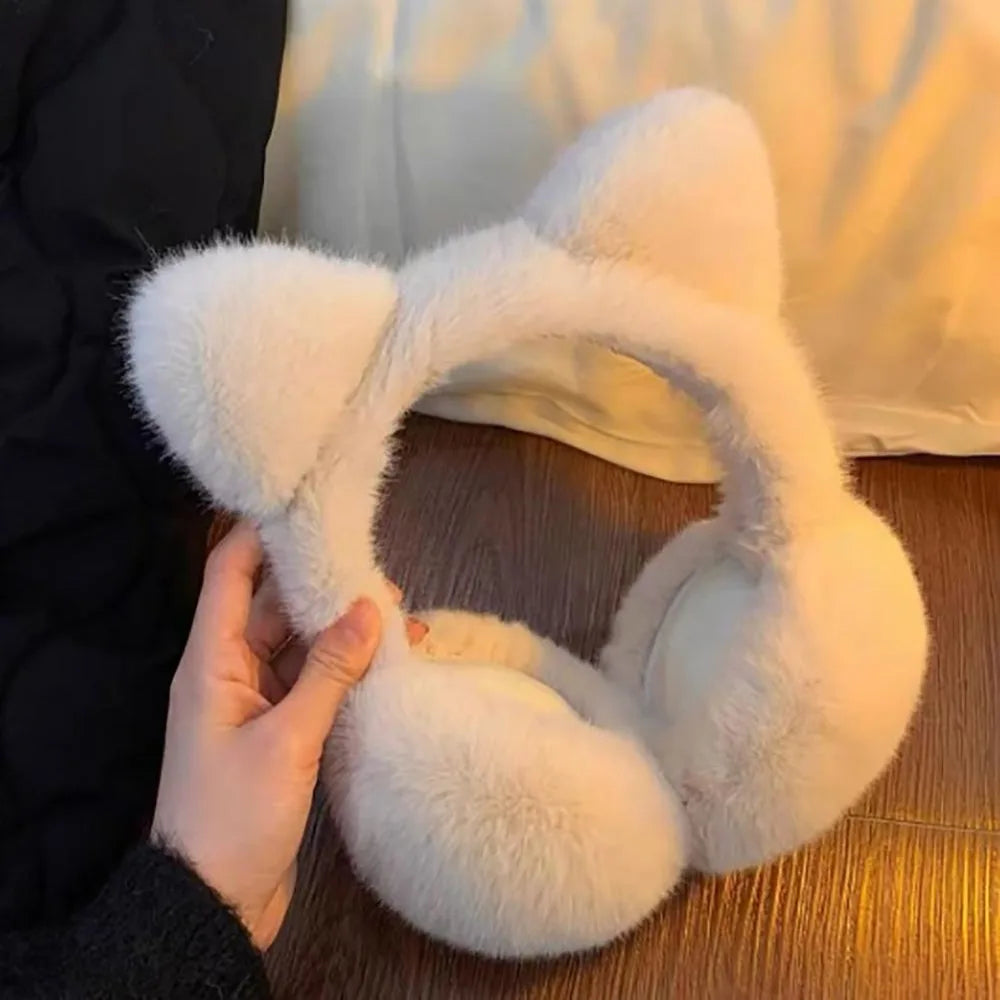 Cute Cat Ear Earmuffs - Foldable Windproof Winter Ear Warmers - photo 11