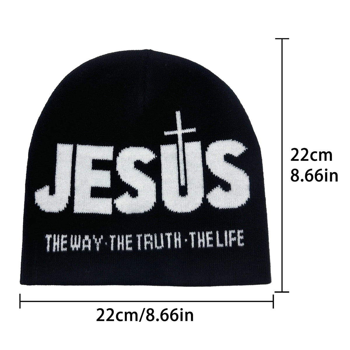 Jesus Letter Jacquard Knit Beanie, Unisex