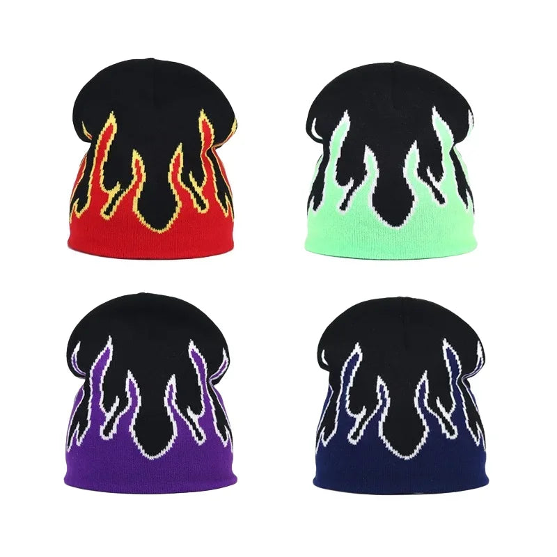 Y2K Letter Knit Beanie, Warm Ski Hat