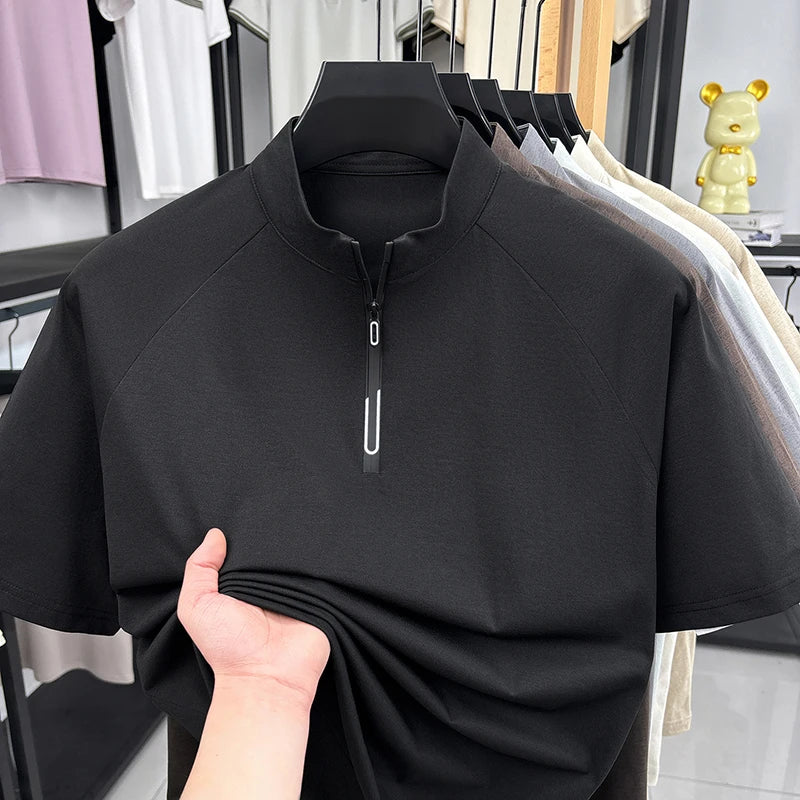 Men's Half-Zip Tee - Soft Breathable Pullover, Sports & Leisure