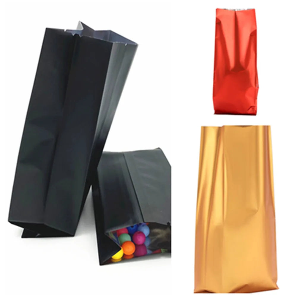 100pcs Aluminum Foil Zip Lock Bags – Food Grade Silvery Mylar Resealable Pouches for Snacks, Herbs & Gift Packaging