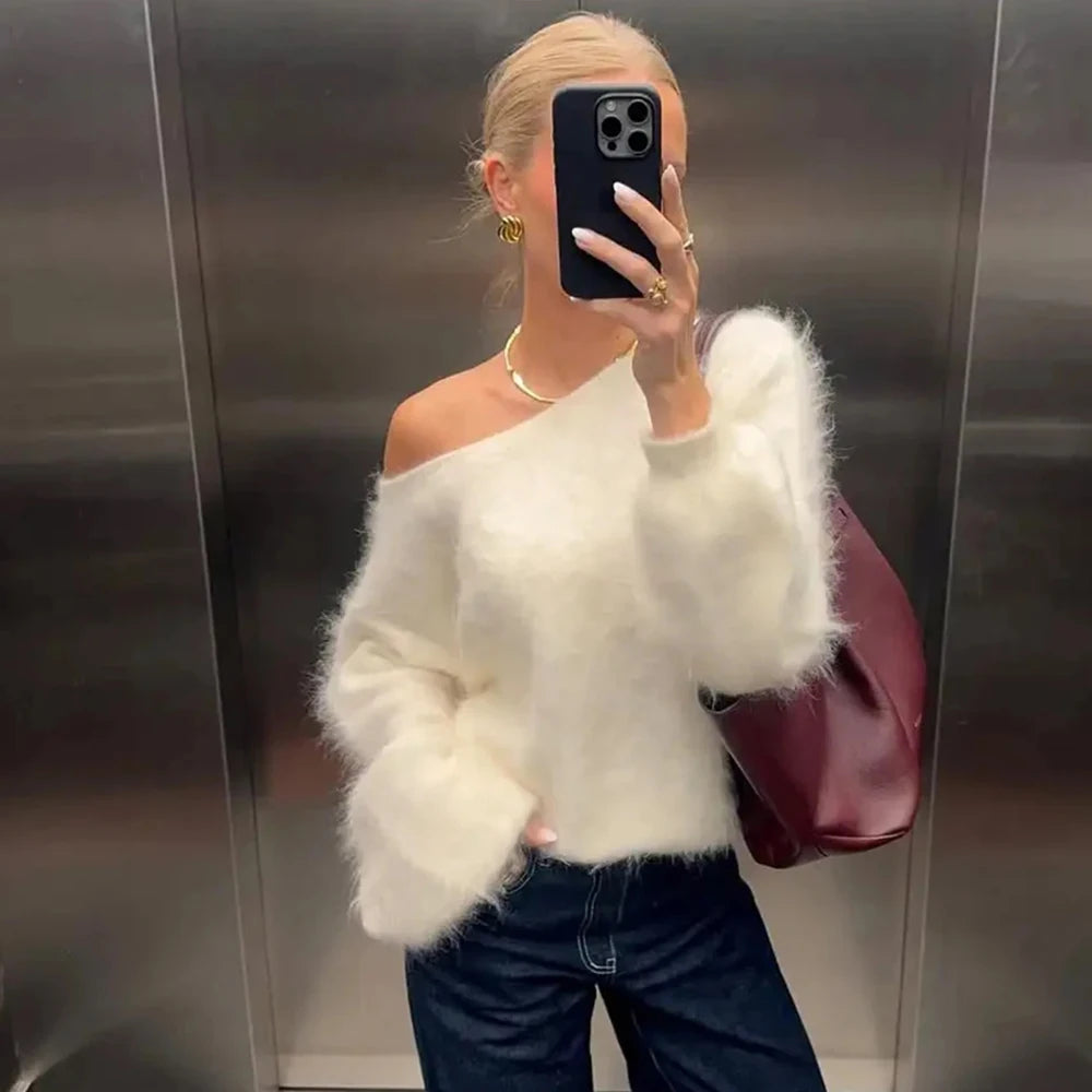 Women's Plush Loose Pullover Sweater