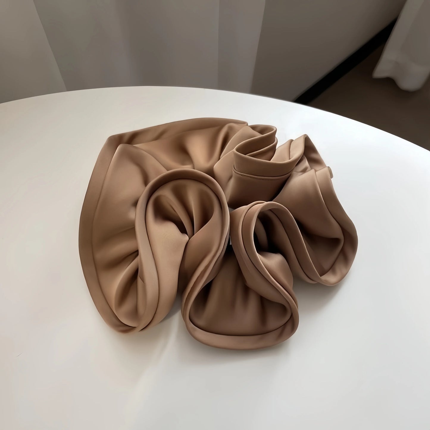 Korean Satin Ribbon Scrunchies – Elastic Hair Ties & Bow Ponytail Accessories for Women (Single & Multi-Pack)