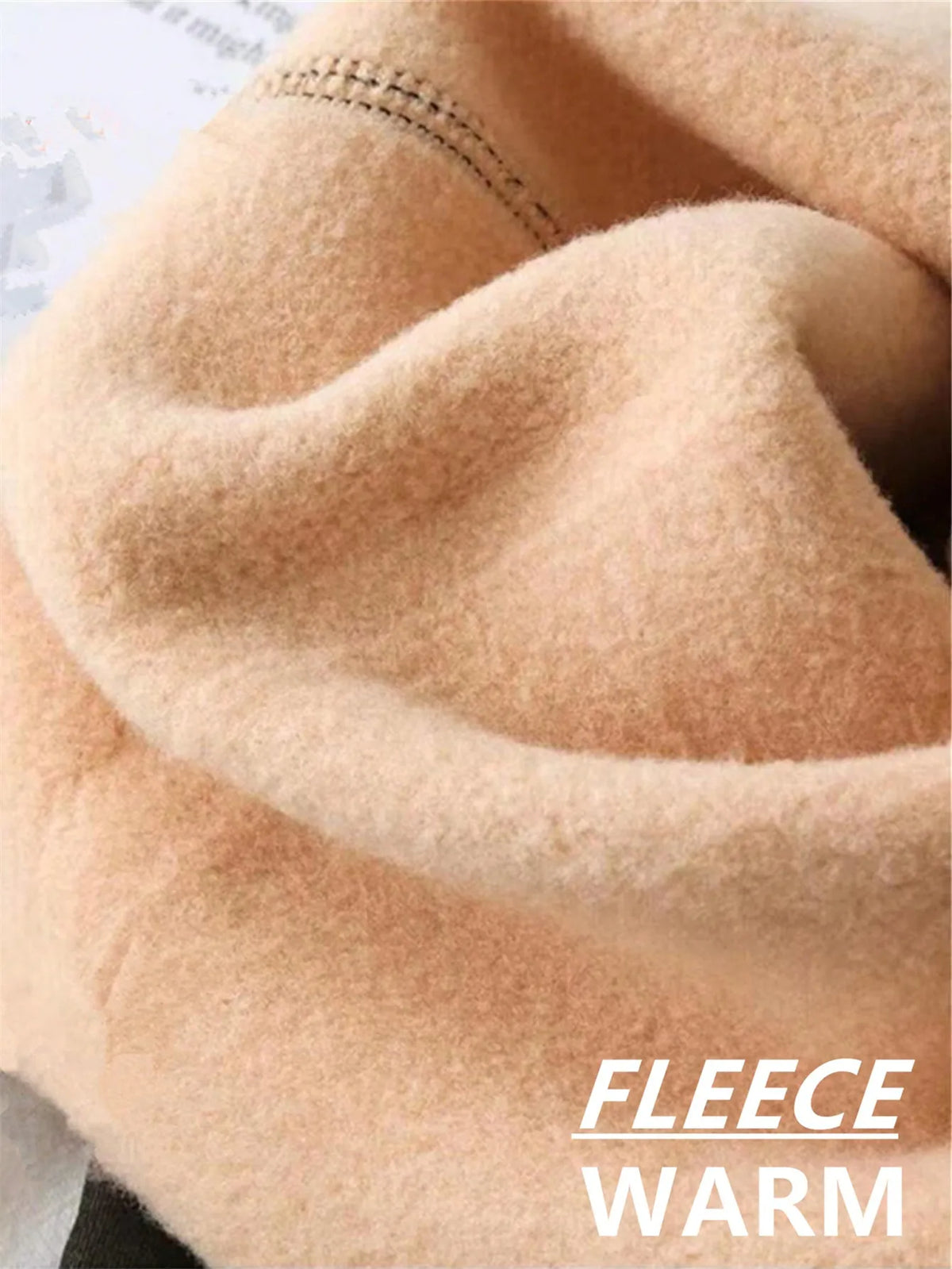 Plus Size Fleece Lined Tights - Translucent High Waist Winter Pantyhose - photo 4