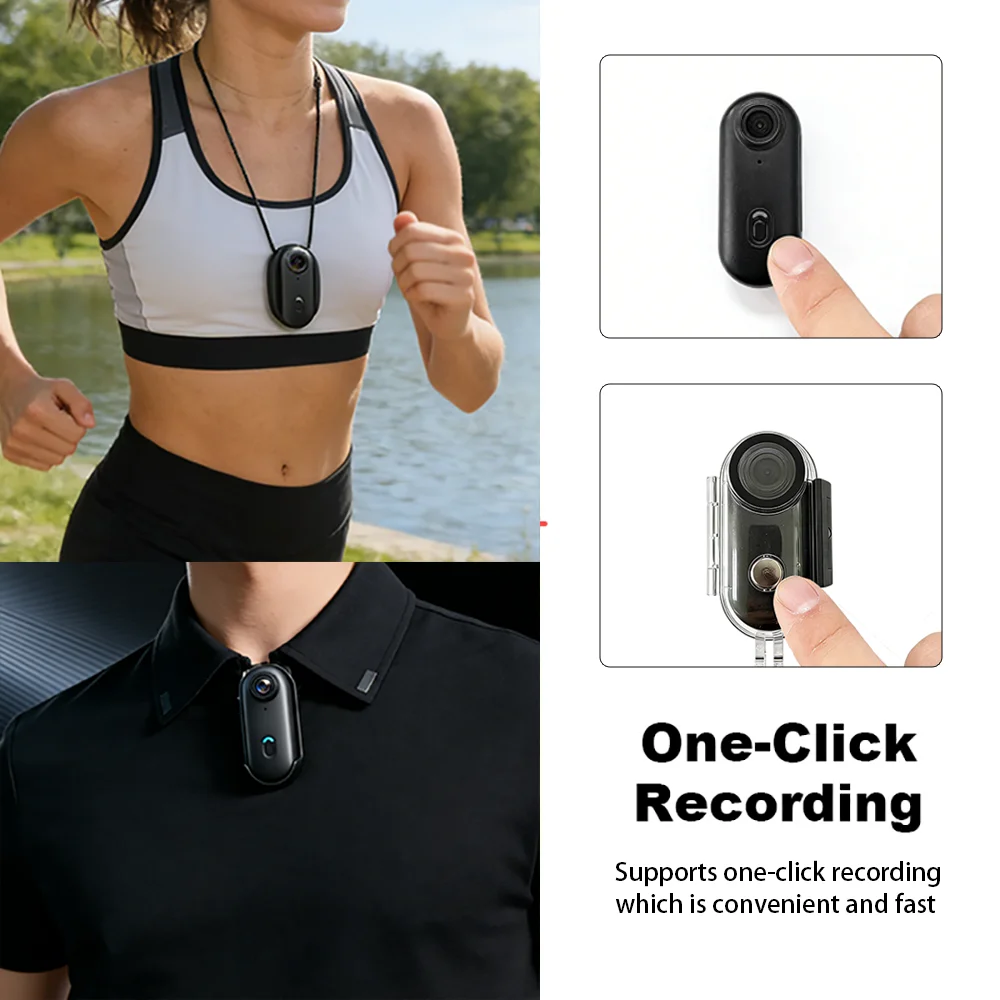 4K Waterproof Mini Action Camera with Magnetic Clip