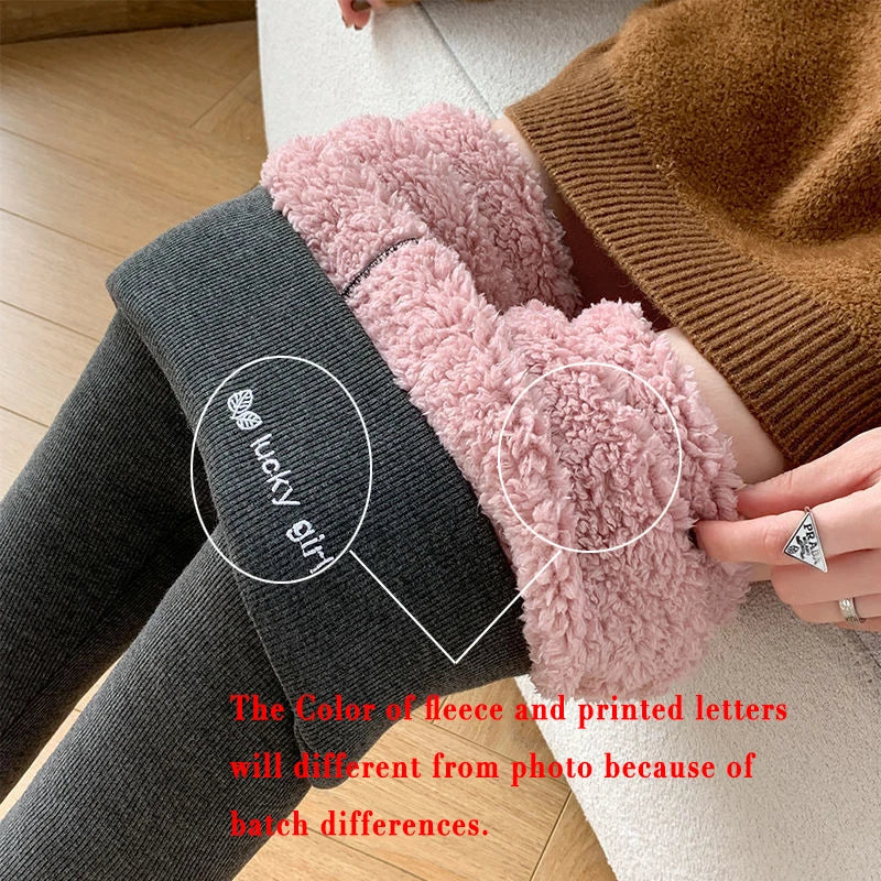 Women's Velvet Fleece Leggings - Thick High Waisted Winter Tights - photo 4