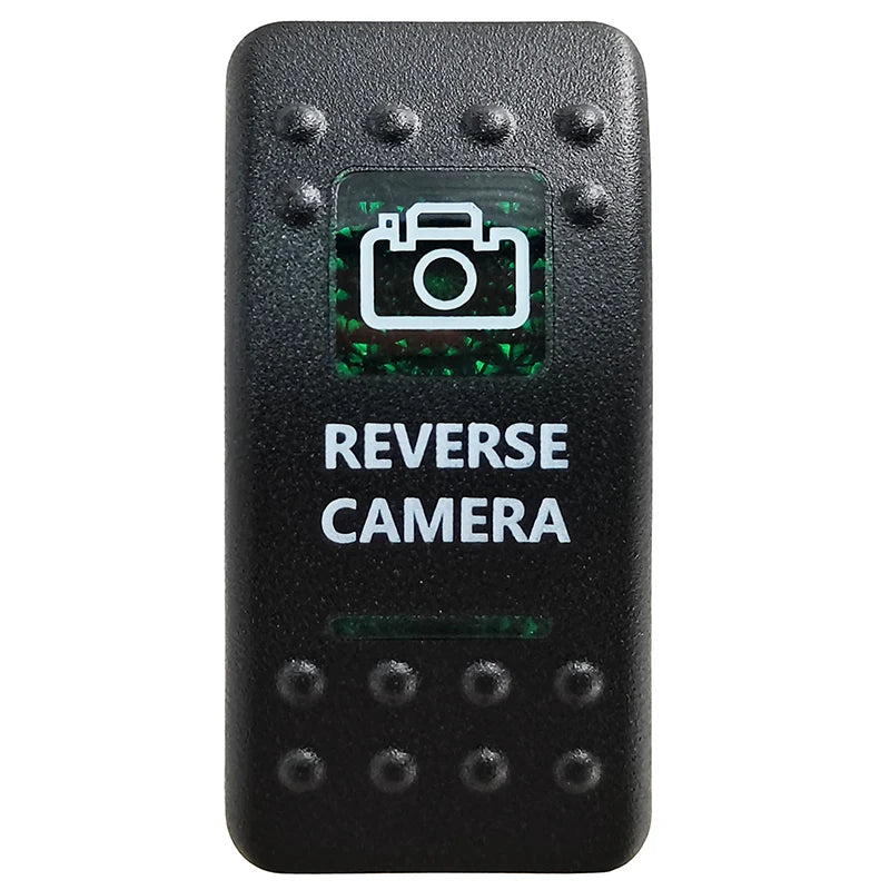 Green LED Rocker Switch - Waterproof SPST & DPDT Options