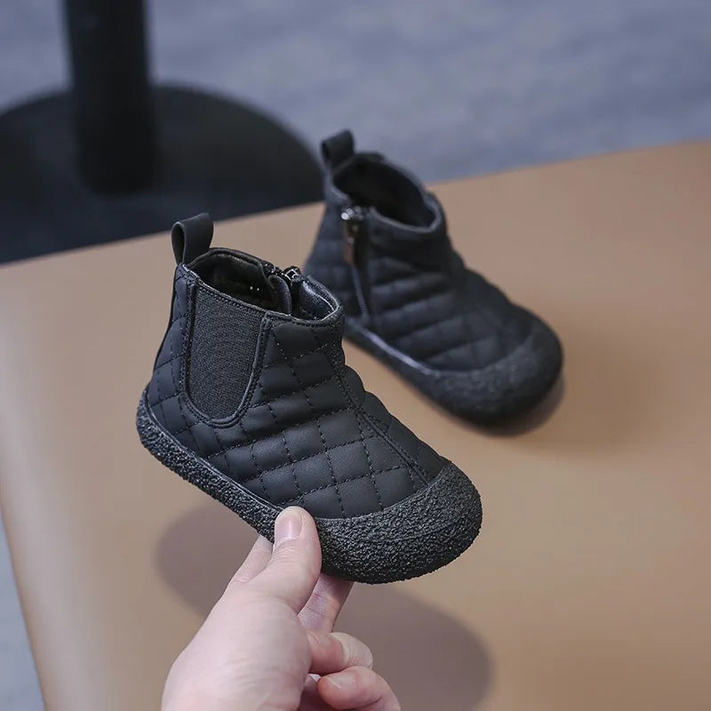 Toddler Plush Snow Boots - Non-Slip Cotton Winter Shoes for Kids - photo 5