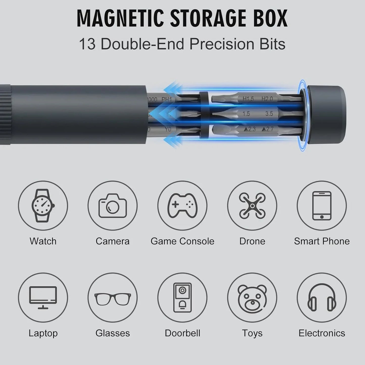 27 in 1 Precision Screwdriver Set  Magnetic Bits Pen Style Manual Repair Tools Kit for Eyeglass Watch PC Jewelers Laptop iPhone