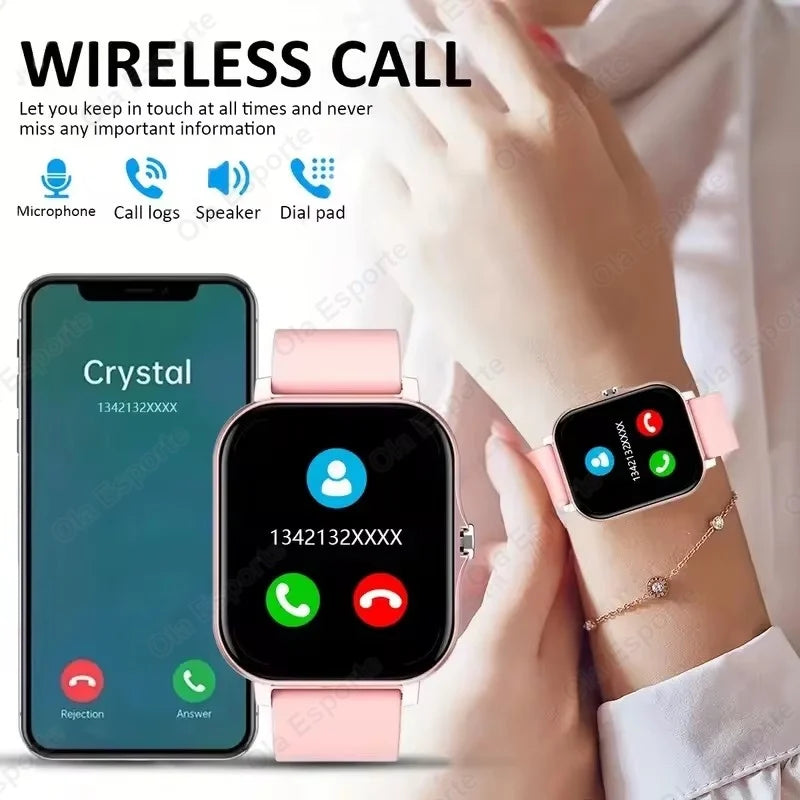 NEW 2026 Fashion SmartWatch Android Phone 2.01" Color Screen Full Touch Custom Dial Watch Women Bluetooth Call Smart Watch Men