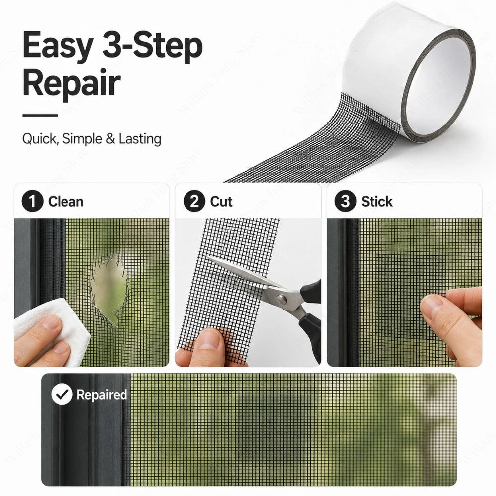 Self-Adhesive Screen Repair Tape, 5 cm x 2 m