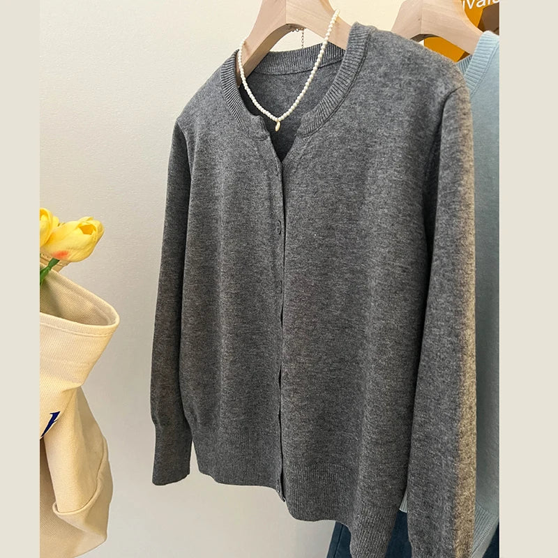 Women's fleece-knit sweater, cropped crew neck — view 14 of 15