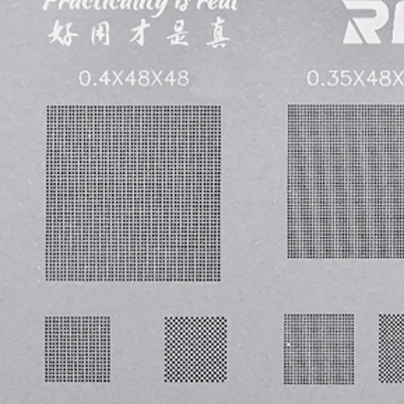 RELIFE Multi-Purpose BGA Stencil for 0.3/0.35/0.4/0.5/Parallel/45 Degree Hole Universal Solder BGA Reballing Stencil Solder Net