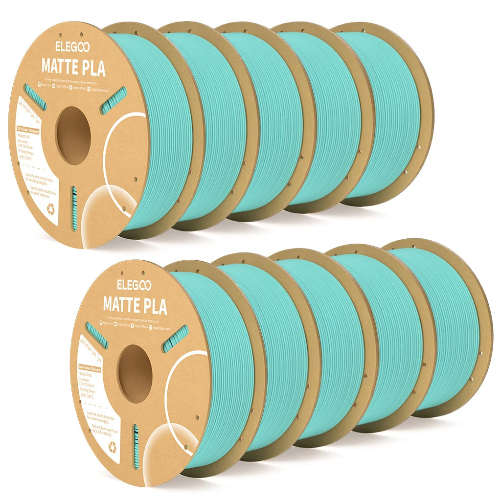 ELEGOO Matte PLA Filament 1KG,1.75mm FDM 3D Printer Filament Dimensional Accuracy +/- 0.02mm, 1kg Carboard Spool (2.2lbs)