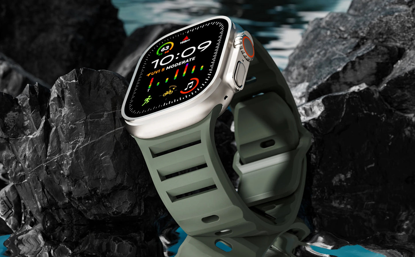 Silicone Strap for Apple watch ultra 2 3 band 49mm 45mm 44 mm 42mm 46mm accessories correa bracelet iwatch 11 10 9 8 7 6 SE 5 4
