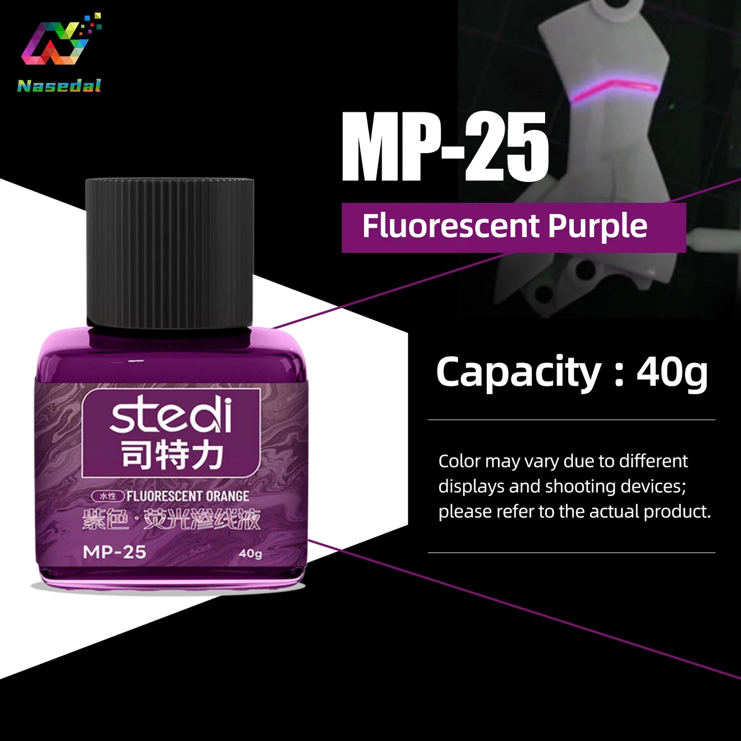 Stedi MP-20~29 40g Fluorescent Panel Liner Paint Water Based Ink for Gundam GK Model Coloring Tools Hobby DIY Model Craft Tools