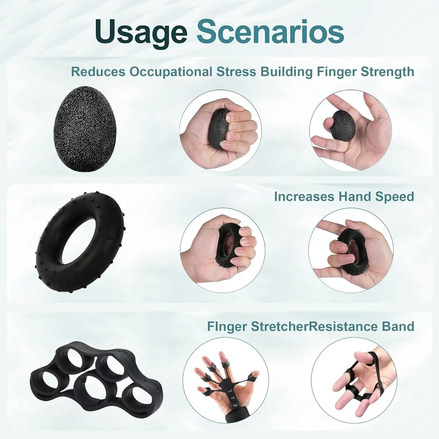Mechanical Counting Grip Strength Trainer with Finger Exerciser