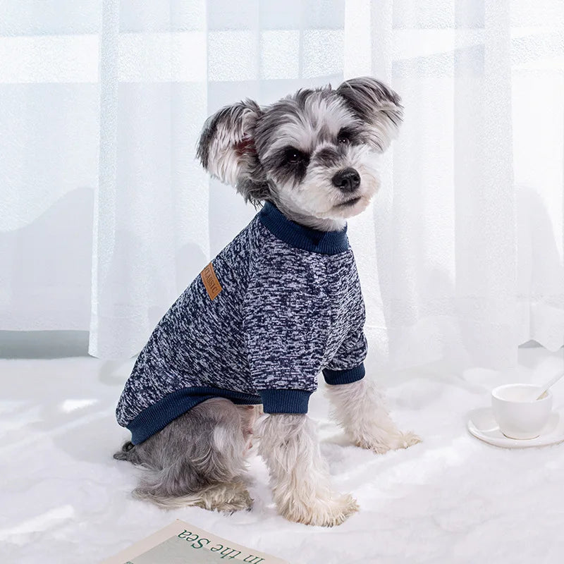 Round Neck Knit Dog Sweater - Warm Pullover for Small and Medium Pets - photo 3