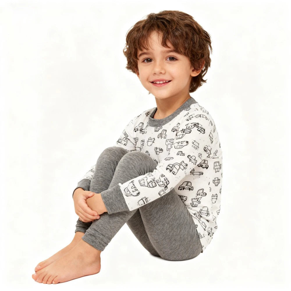 Kids Animal Embroidered Pajama Set - Soft Two-Piece Sleepwear - photo 30
