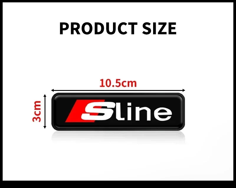 Front Grille Decoration Badge Car Head Grill Emblem LED Light Audi Sline A6 Q3 A3 B5 B6 B7 B8 B9 Q7 8P 8V 8L A5 A4 C6 Car sticke
