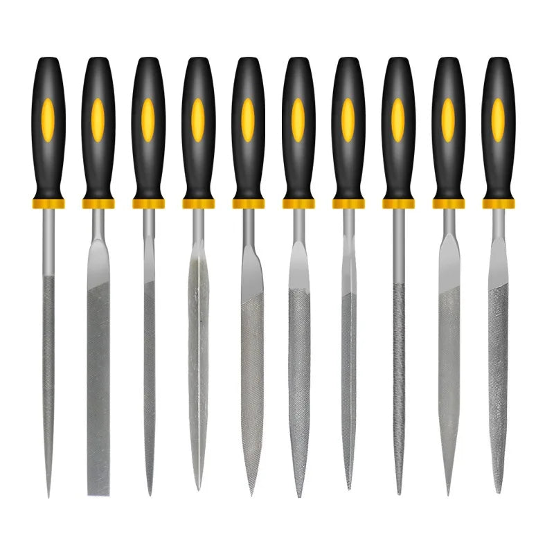 Diamond File Set – GCR15 Bearing Steel Precision Hand Files for Wood, Metal & Carving (5/10 Pcs)