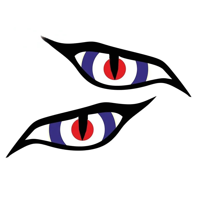 Car Stickers for Evil Yellow Eyes RV Motorcycle Occlusion Scratch Waterproof Windshield VAN Anime Decal VINYL STICKER Products