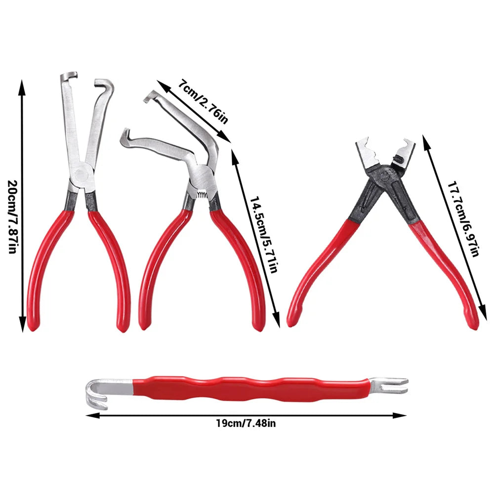 4Pcs Electrical Disconnect Pliers 60° Angle And Straight Pliers/Designed for Automotive Sensors And Connectors