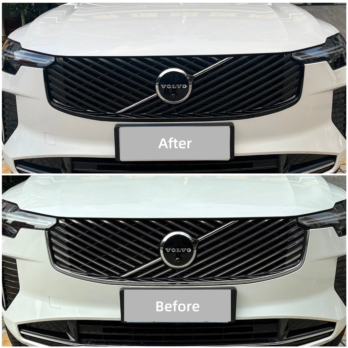Volvo XC60 XC90 S90 2026 Grille Modification Upgrade – ABS Bright Black Double-Sided Adhesive Install