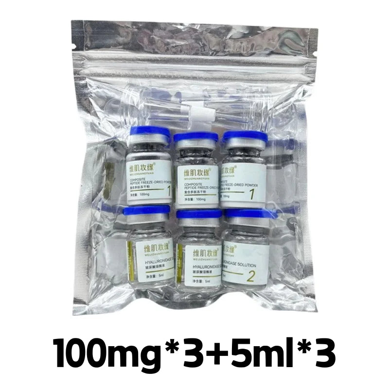 GHK-CU Copper Lyophilized Powder Anti-wrinkle And Firming Blue Copper Skin Repair Freeze-dried Powder Set Reduce Fine Lines