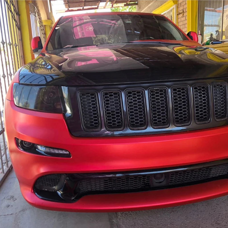 Premium Red Satin Chrome Matte Metallic Vinyl Film Car Wrap Foil with Air Release Self Adhesive Decal Sticker