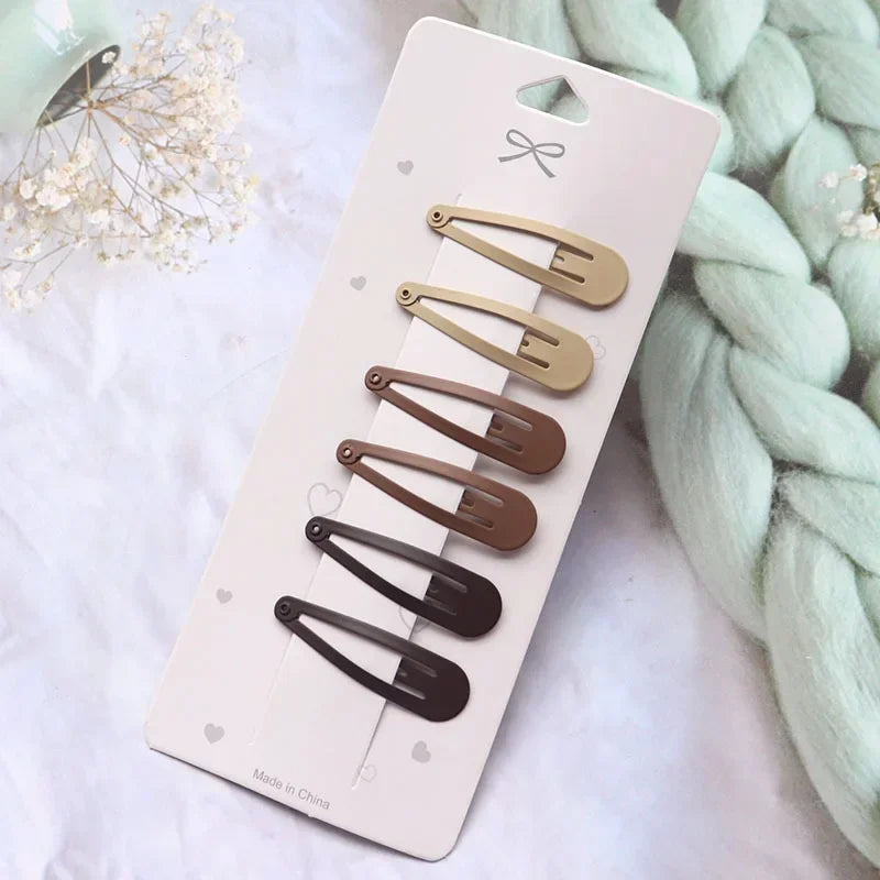 Hair Clip Accessories for Women Pinzas Para El Cabello Clips Pince Cheveux for Girls Pelo Korean Cute Brown Side Femme Pins