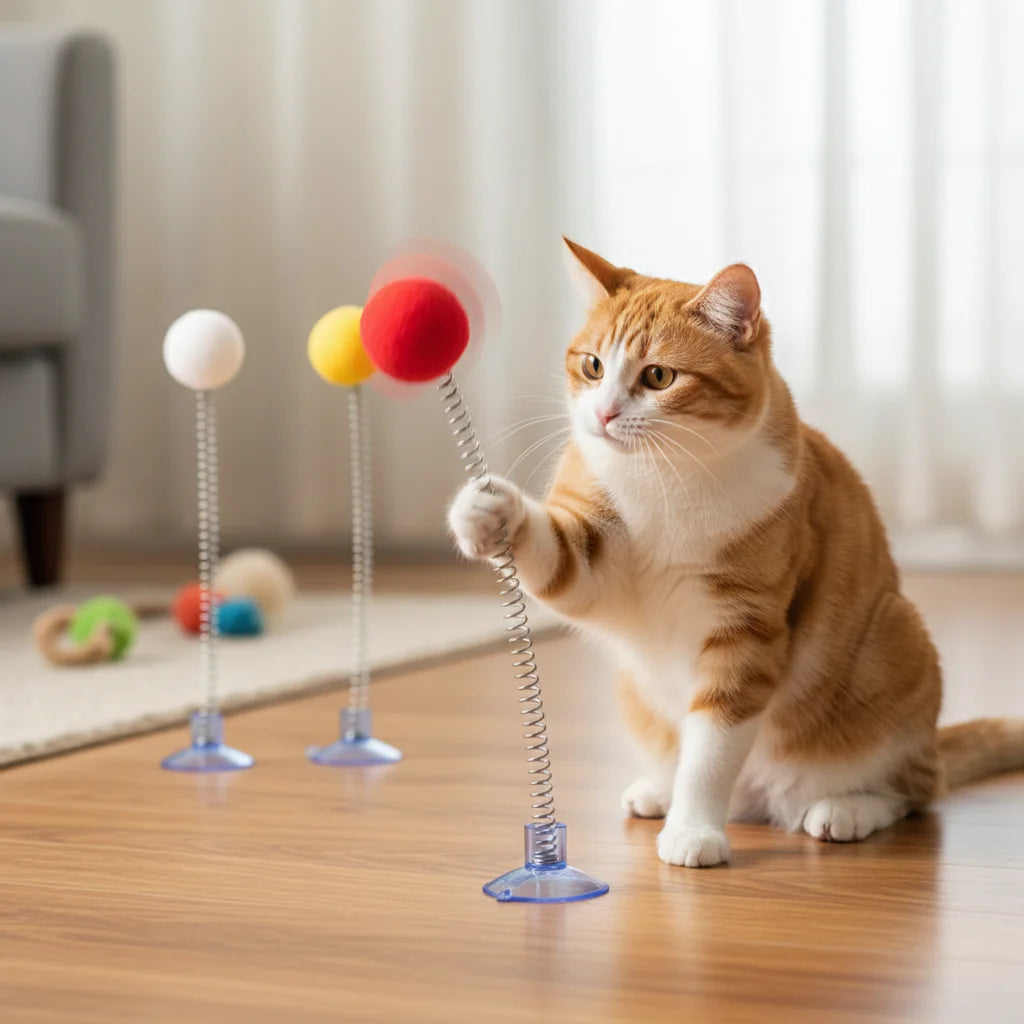 Bouncing Spring Yarn Ball - Cat Play Balls – photo 4