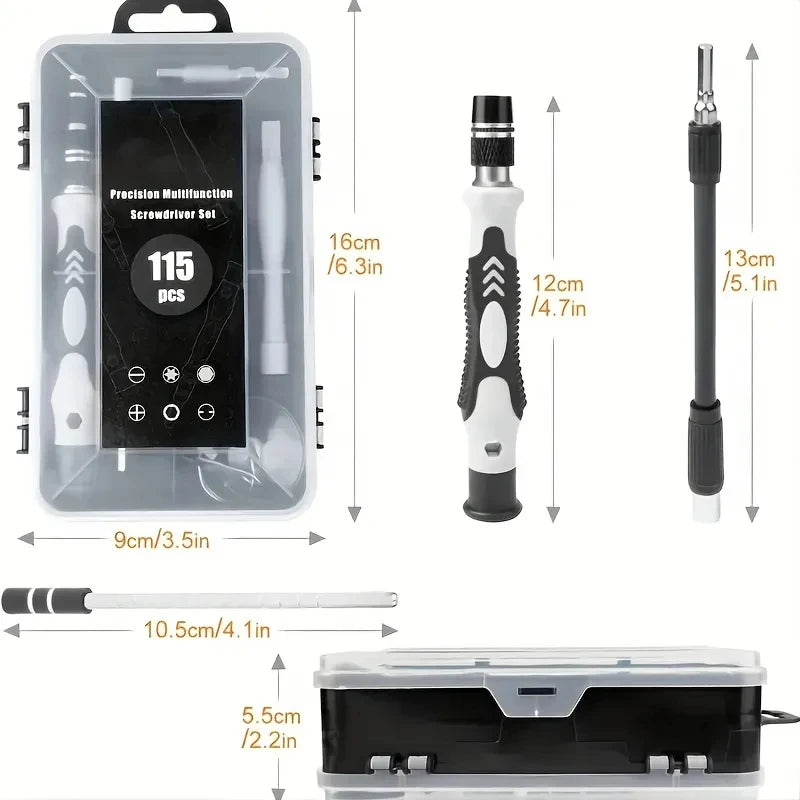 JCD Precision Screwdriver 115-in-1 Set Multifunctional Professional Repair Tool with 98pcs Magnetic Suitable for various repairs