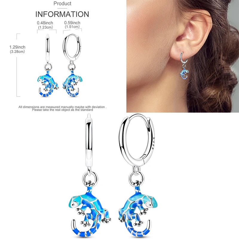 Sparkling Gold Woman Hoop Earrings 925 Sterling Silver Butterfly Colored Zirconium Earrings for Women Jewelry Anniversary Gift