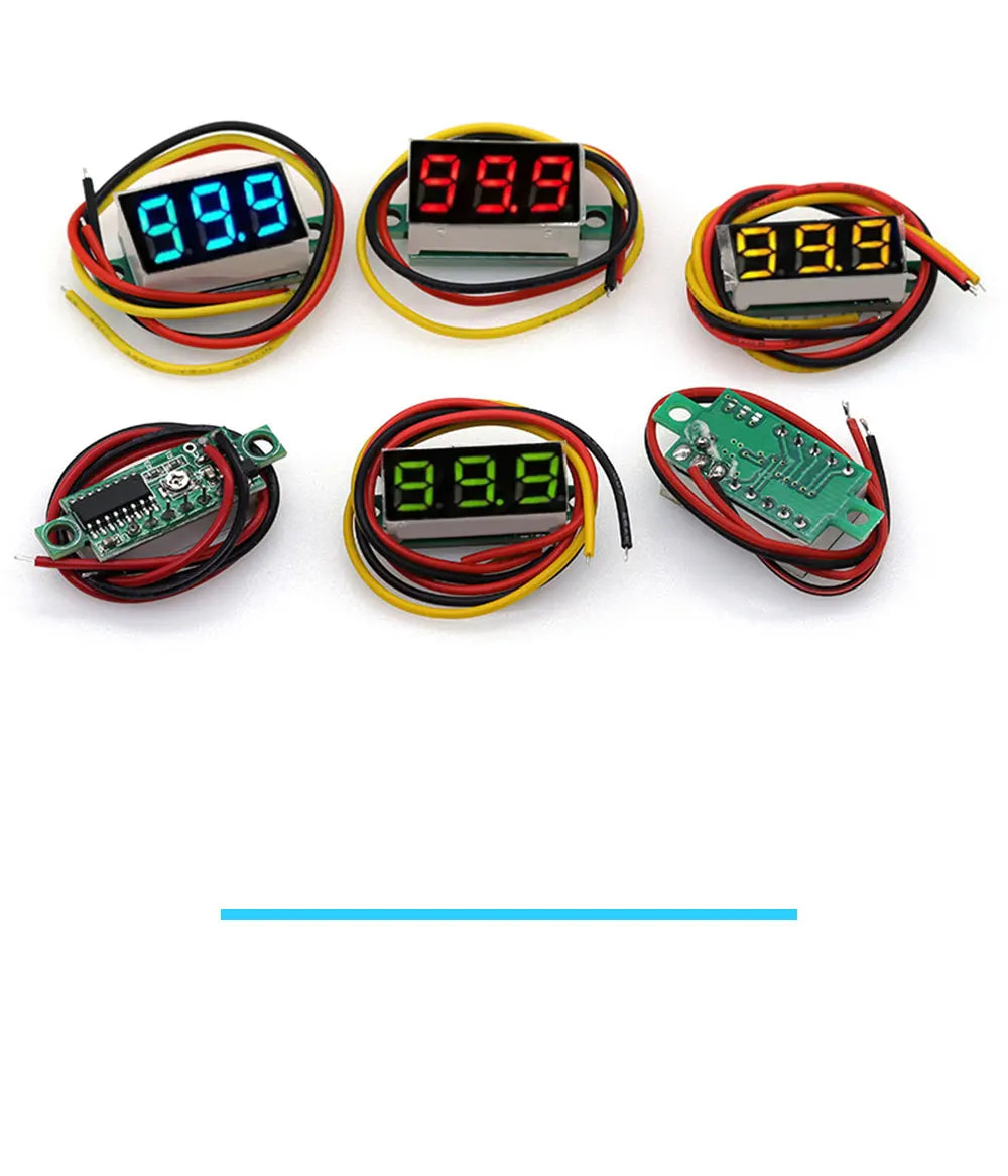 0.28 / 0.36 Inch DC LED Digital Voltmeter 0-100V Voltage Meter Auto Car Mobile Power Voltage Tester Detector 12V Red Green Blue