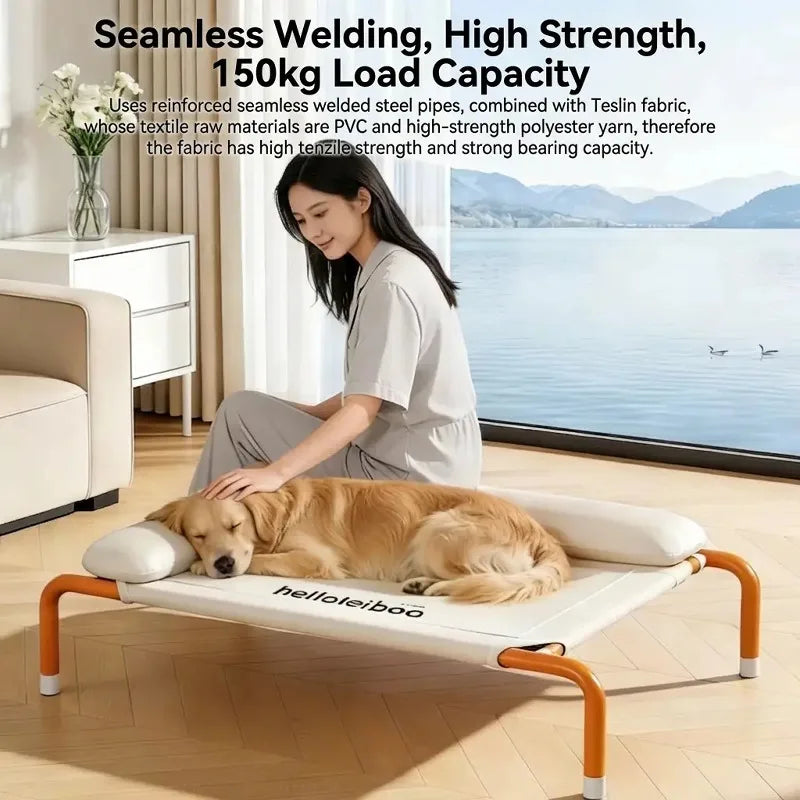 Dog Camping Bed, Suitable for All Seasons, Removable and Washable, Off-the-Ground and Moisture-Proof