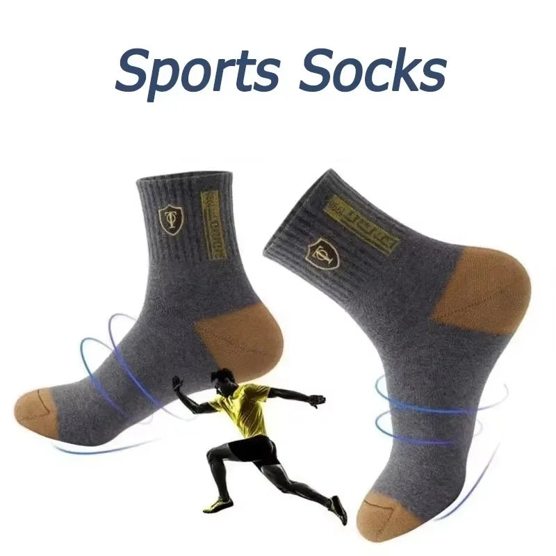 Men's Cotton Blend Crew Socks, 5 or 10 Pairs