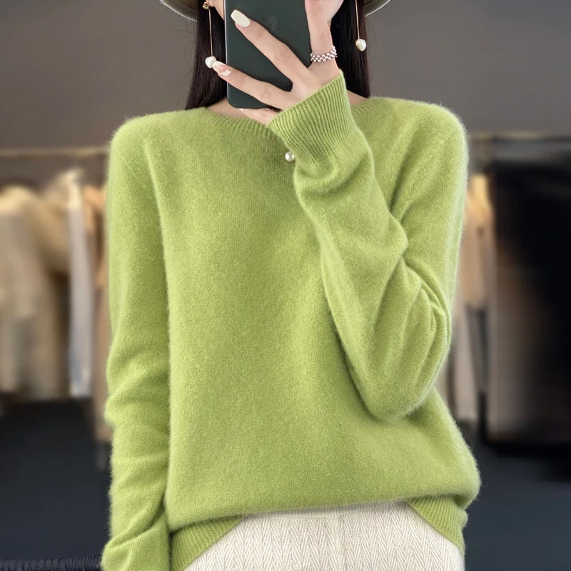 Women's Crew Neck Knit Sweater - Soft Warm Pullover Top - photo 16