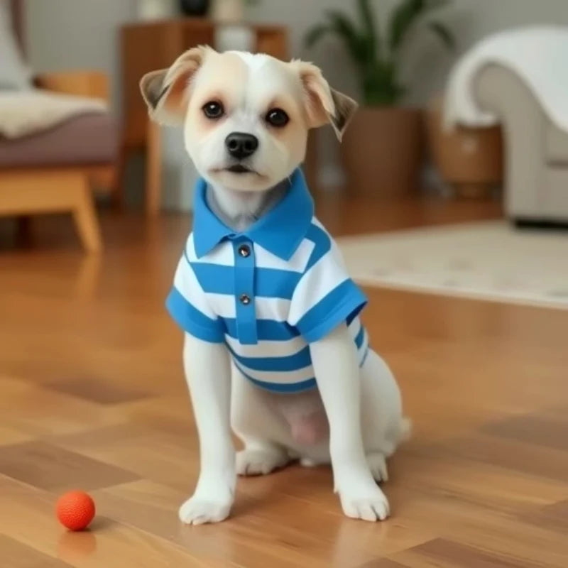 Pet Dog Polo Shirt – Summer Casual T-Shirt for Small & Large Dogs & Cats | XS–4XL (5 Colors)