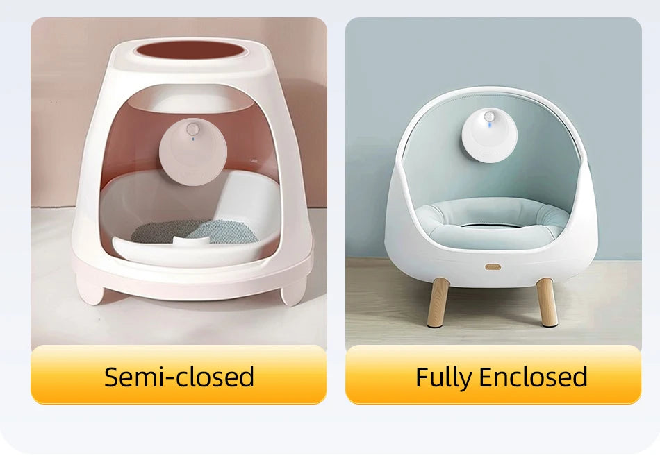 ROJECO Smart Cat Odor Purifier 4000mAh Cat Odor Deodoriser For Cat Litter Box Automatic Pet Toilet Smell Deodorant Purifier