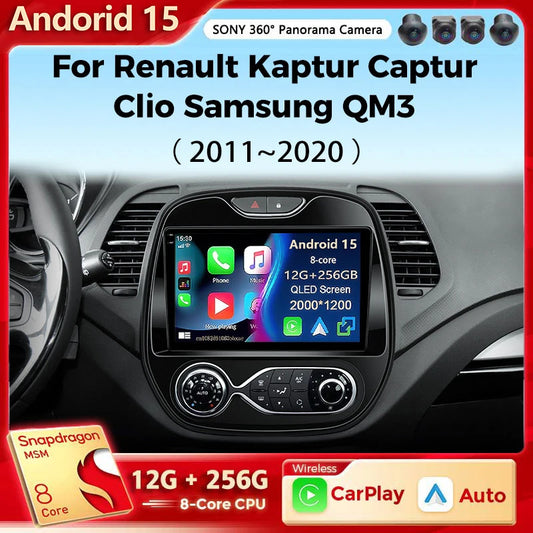 Android 15 Car Radio For Renault Kaptur Captur Clio Samsung QM3 2026 2026 2026 2026 Wireless Carplay multimedia Android Auto 4G