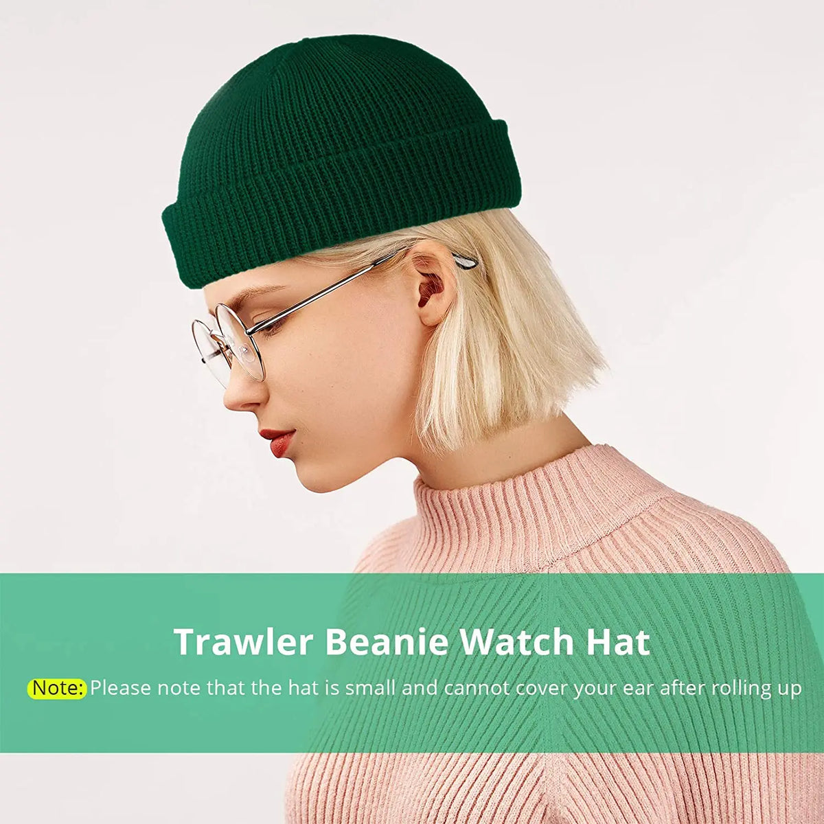 Retro Sailor Knit Beanie - Short Roll-Up Cuff Skull Cap, Unisex - photo 4