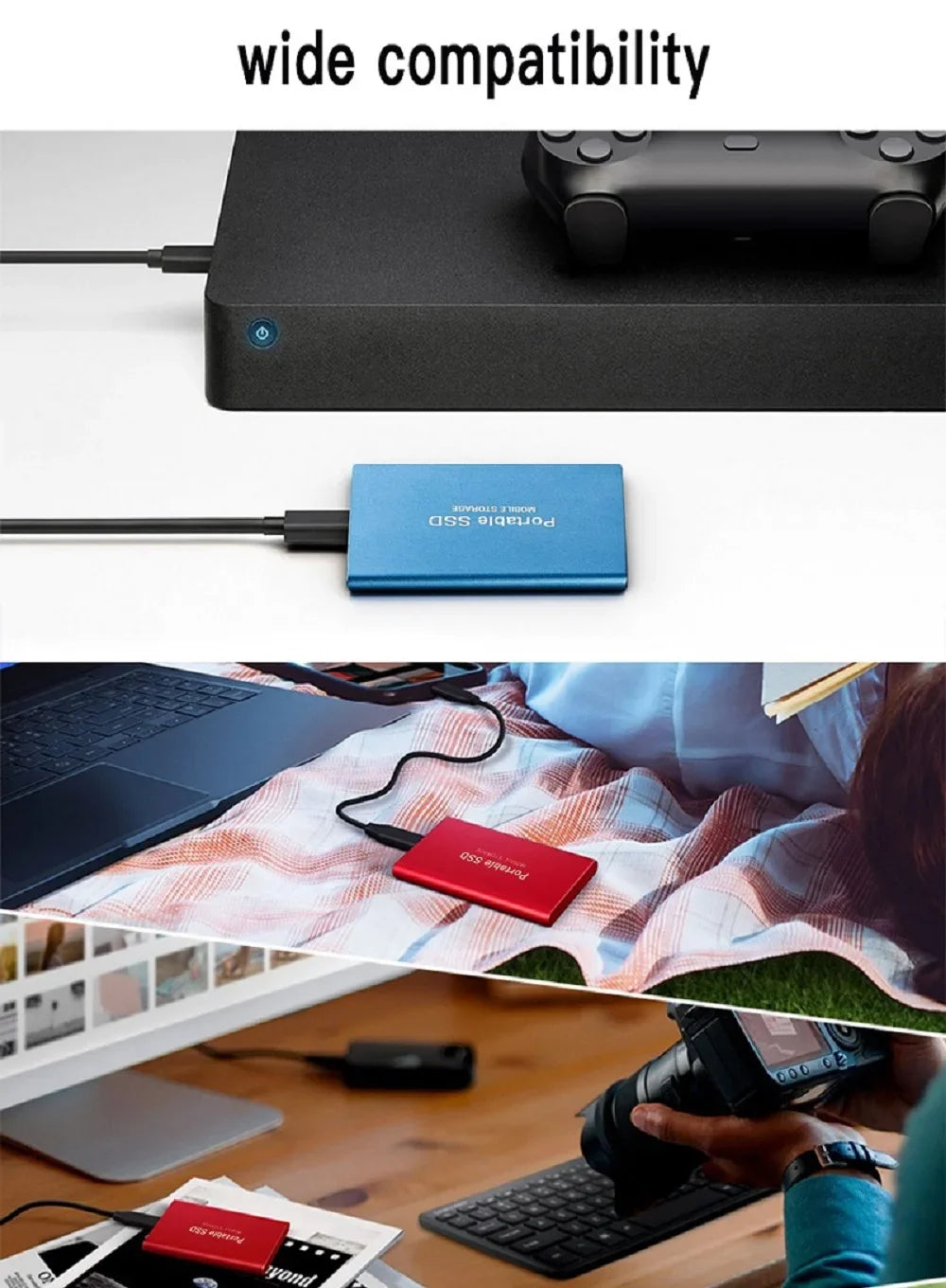 All-Scene Portable External SSD Solid State Drive | USB 3.1 Type-C