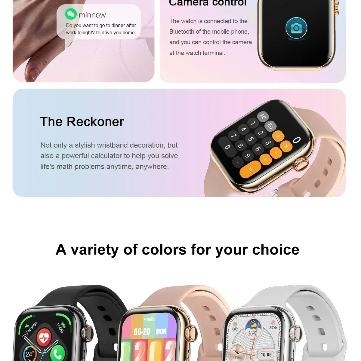 Smart Watch Series 10 – 1.9" OLED HD Screen, GPS, NFC, BT Calling, Wireless Charging, IP68 | iOS & Android | Multiple Strap Options