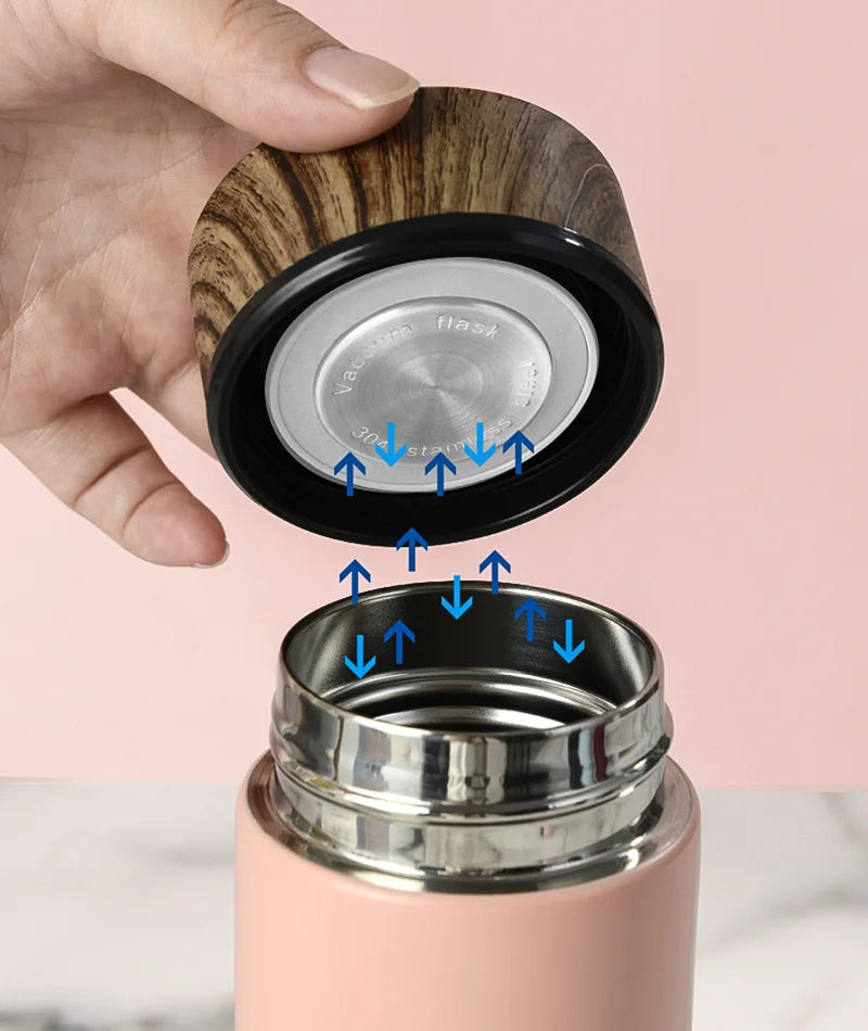 Logo Customize Thermos Mug Coffee Cup With Lid Thermocup Seal Stainless Steel Vacuum Flasks Thermo Mug For Car Water Bottles